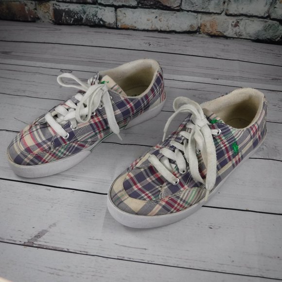 Polo Ralph Lauren Shoes - Polo by ralph lauren white & purple sneakers w 9